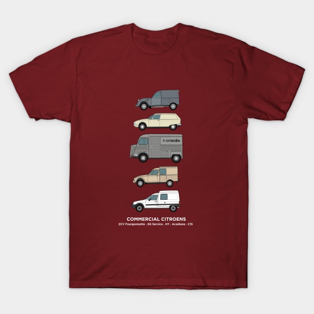 Classic Citroen Vans collection T-Shirt by RJW Autographics